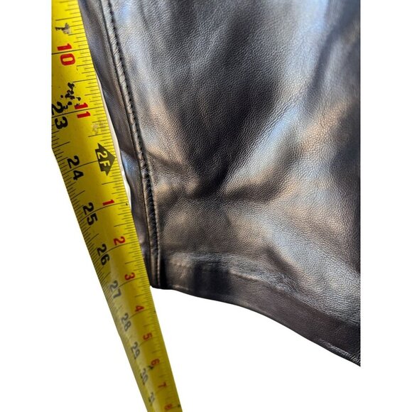 Joie Black Faux Leather Pants Size 8 Womens Relaxed Fit Size 8 - Picture 5 of 6